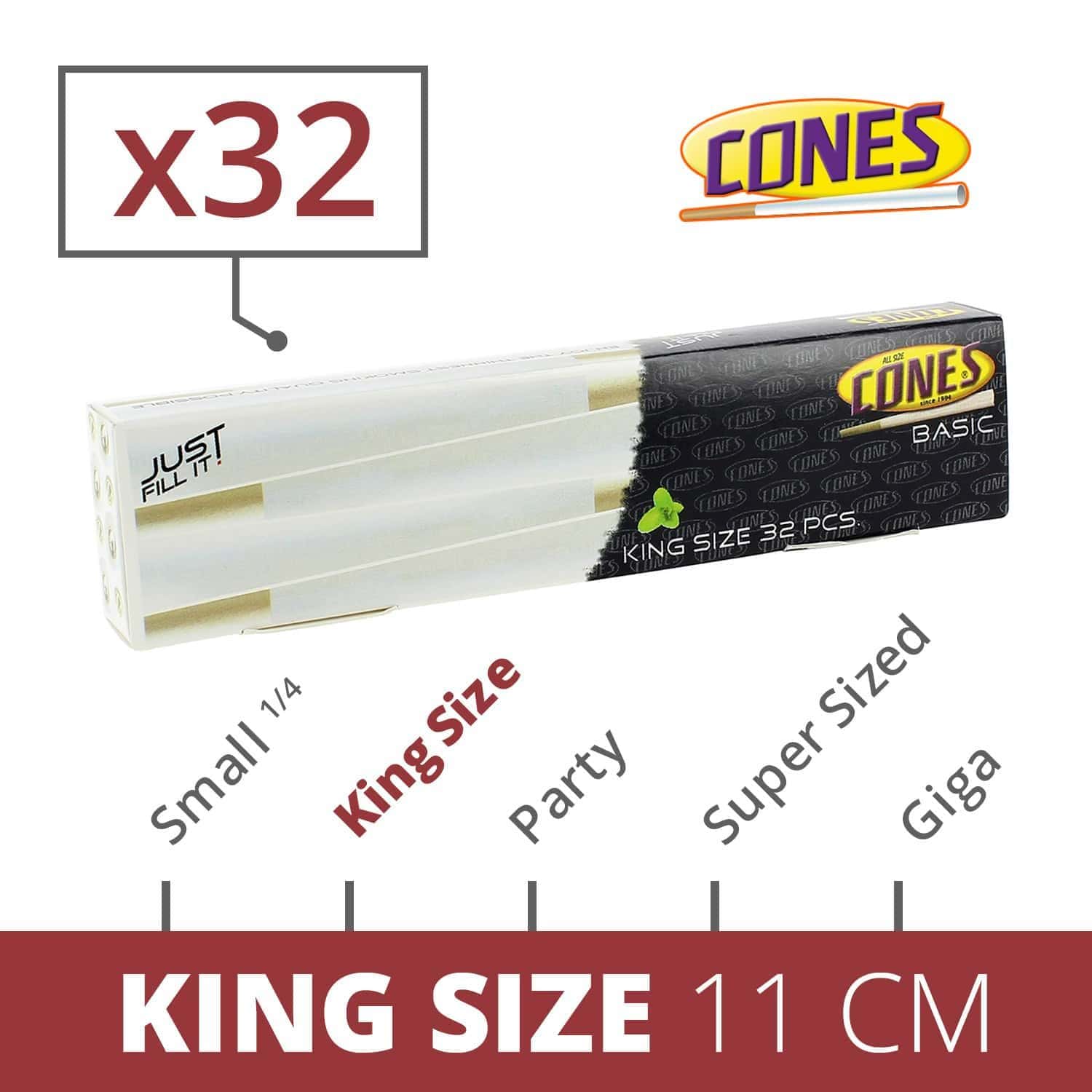 Photo de Cones Basic King Size x 32