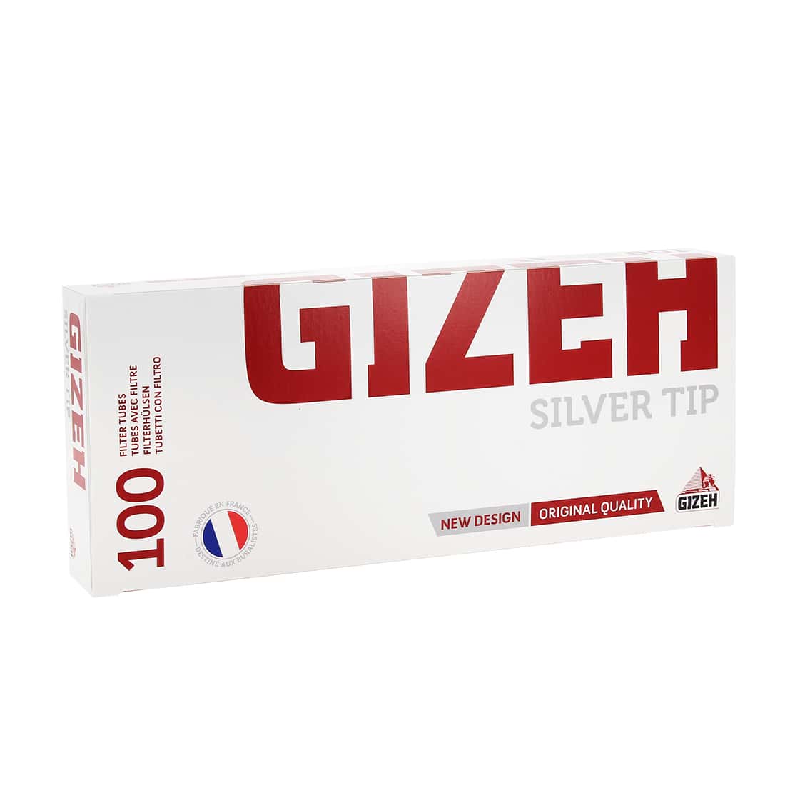 Photo de Boite de 100 tubes Gizeh Silver Tip avec filtre x 1
