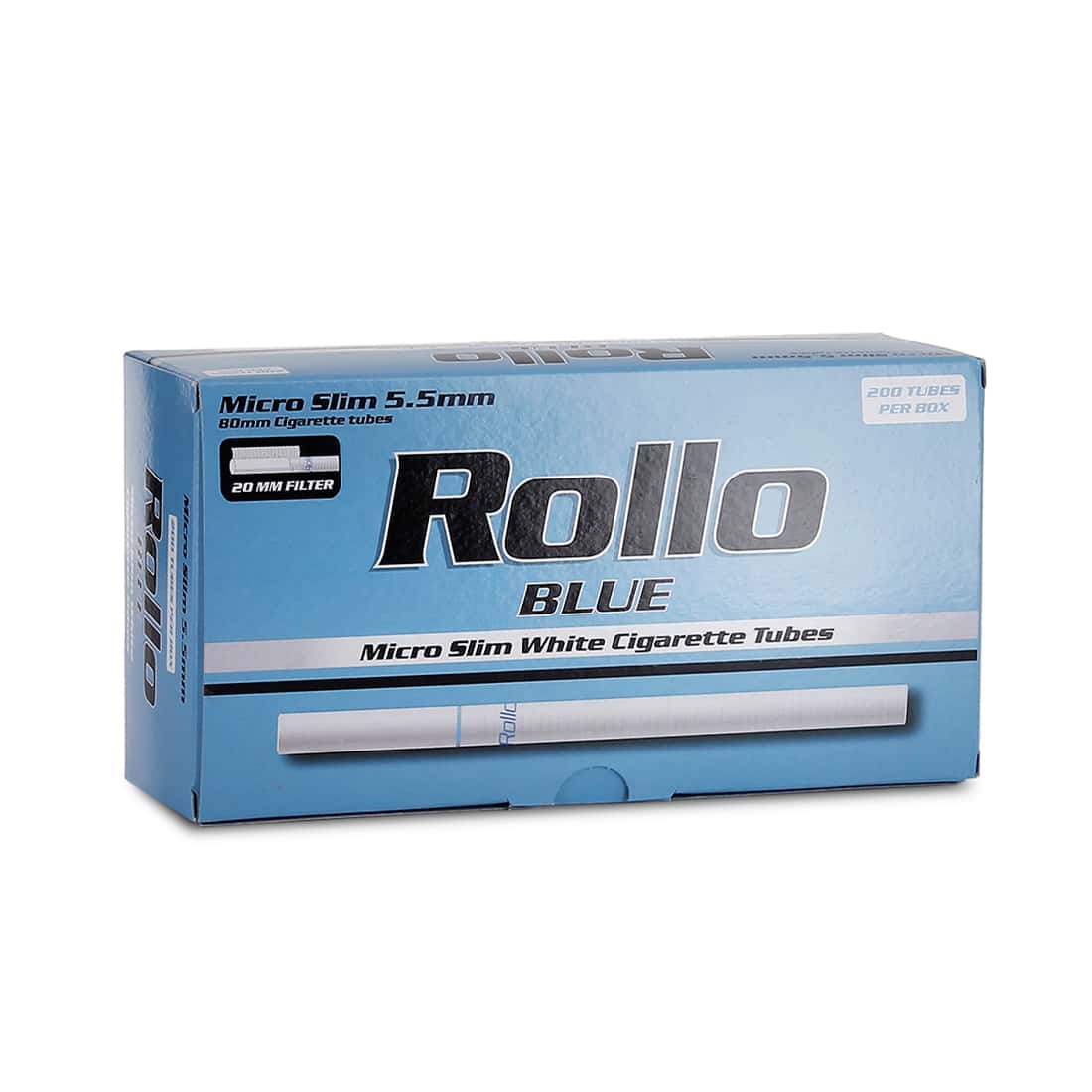 Photo de Boite de 200 tubes Rollo Blue Micro Slim