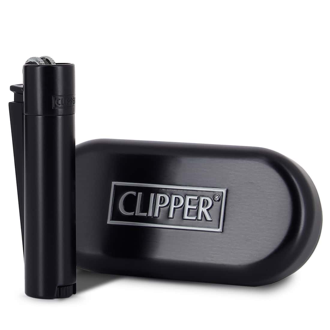 Briquet clipper or et noir