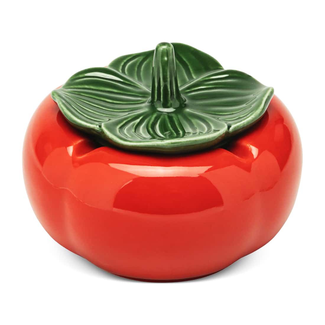 Cendrier En Céramique Motif Cœurs Et Pois - Rouge, Diamètre 10,5 Cm, Hauteur 5,5 Cm, Peint à La Main