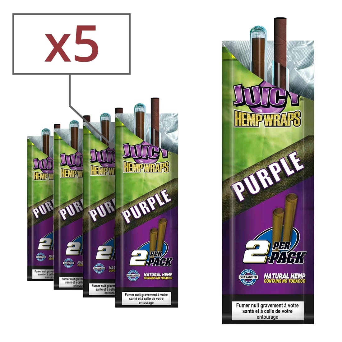 Photo de Blunt Juicy Hemp Wraps Purple x 5