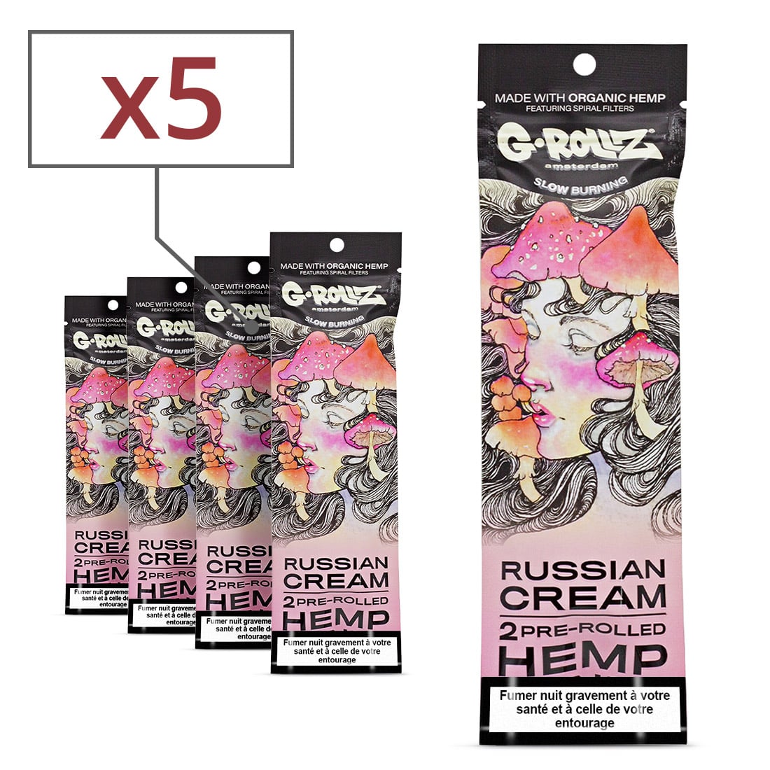 Blunt G-Rollz Pré-roulé Russian Cream x5 sachets de 2