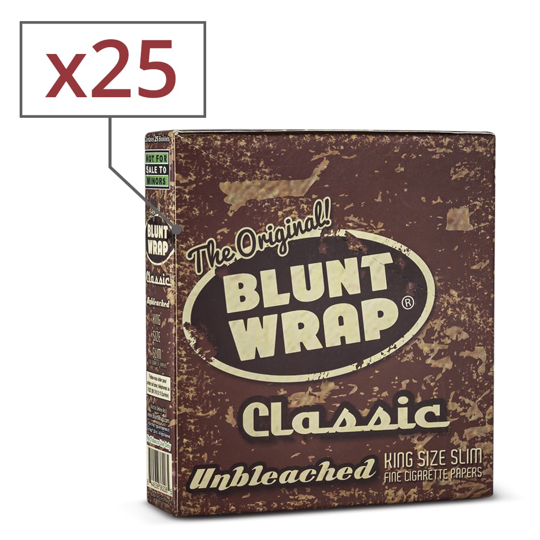 Photo de Feuille à rouler Blunt Wrap Classic Unbleached x25