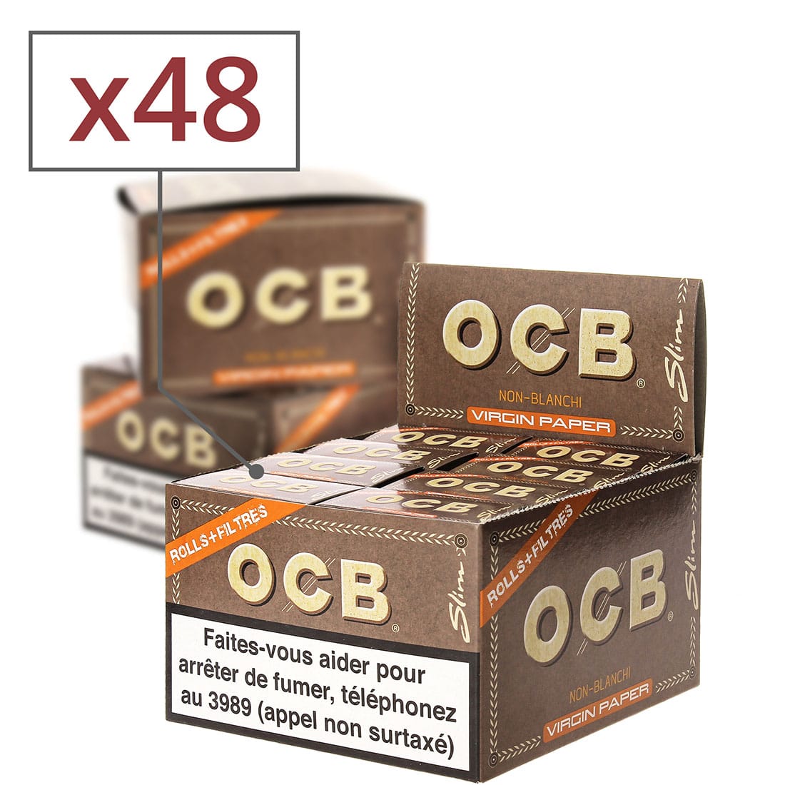 OCB ROLLS PREMIUM SLIM 2 boite de 24 Rouleau neuf dans le carton d'origine. 