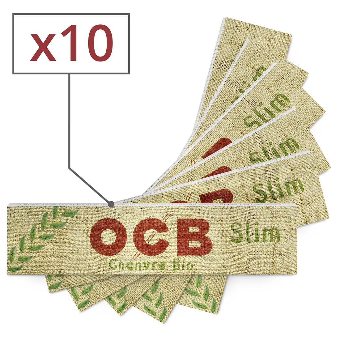 Photo de Papier à rouler OCB Slim Chanvre Bio x 10