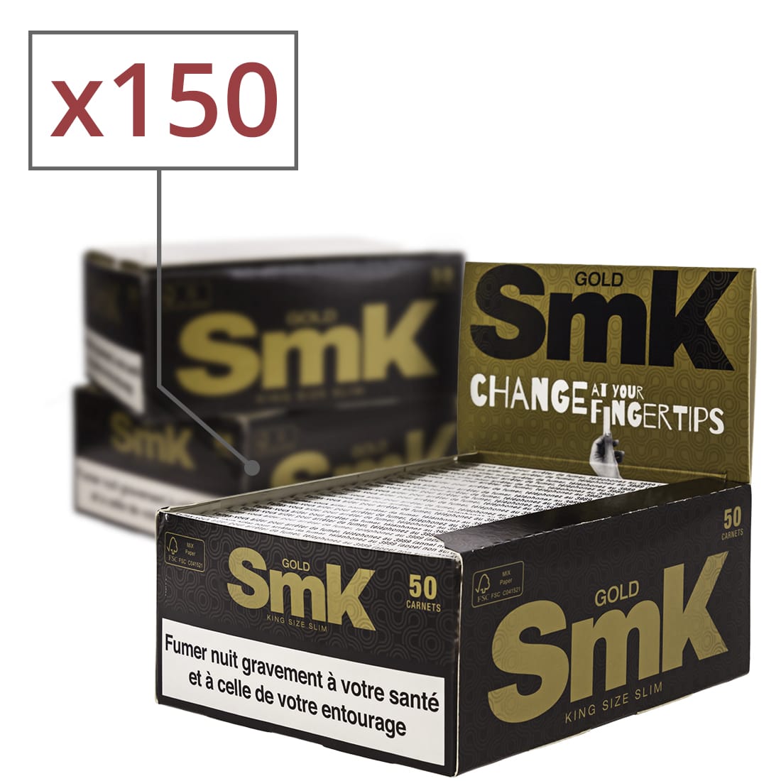 Photo de Papier à rouler SMK Slim x 50 PACK de 3