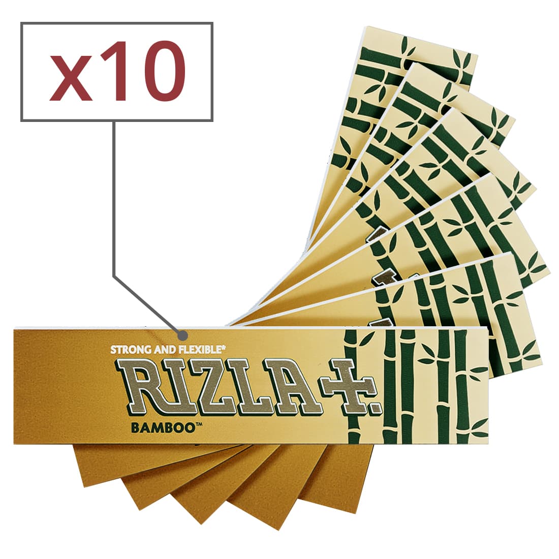Photo de Papier à rouler Rizla + Bamboo Slim x 10