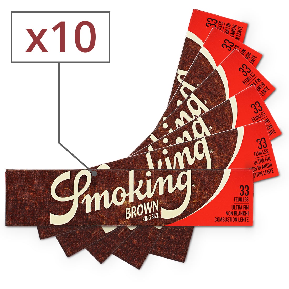 Photo de Papier à rouler Smoking Slim Brown x10