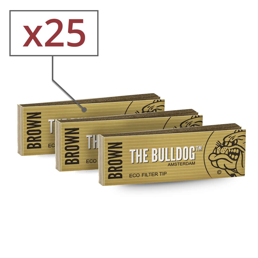 Filtres carton The Bulldog Brown x 25