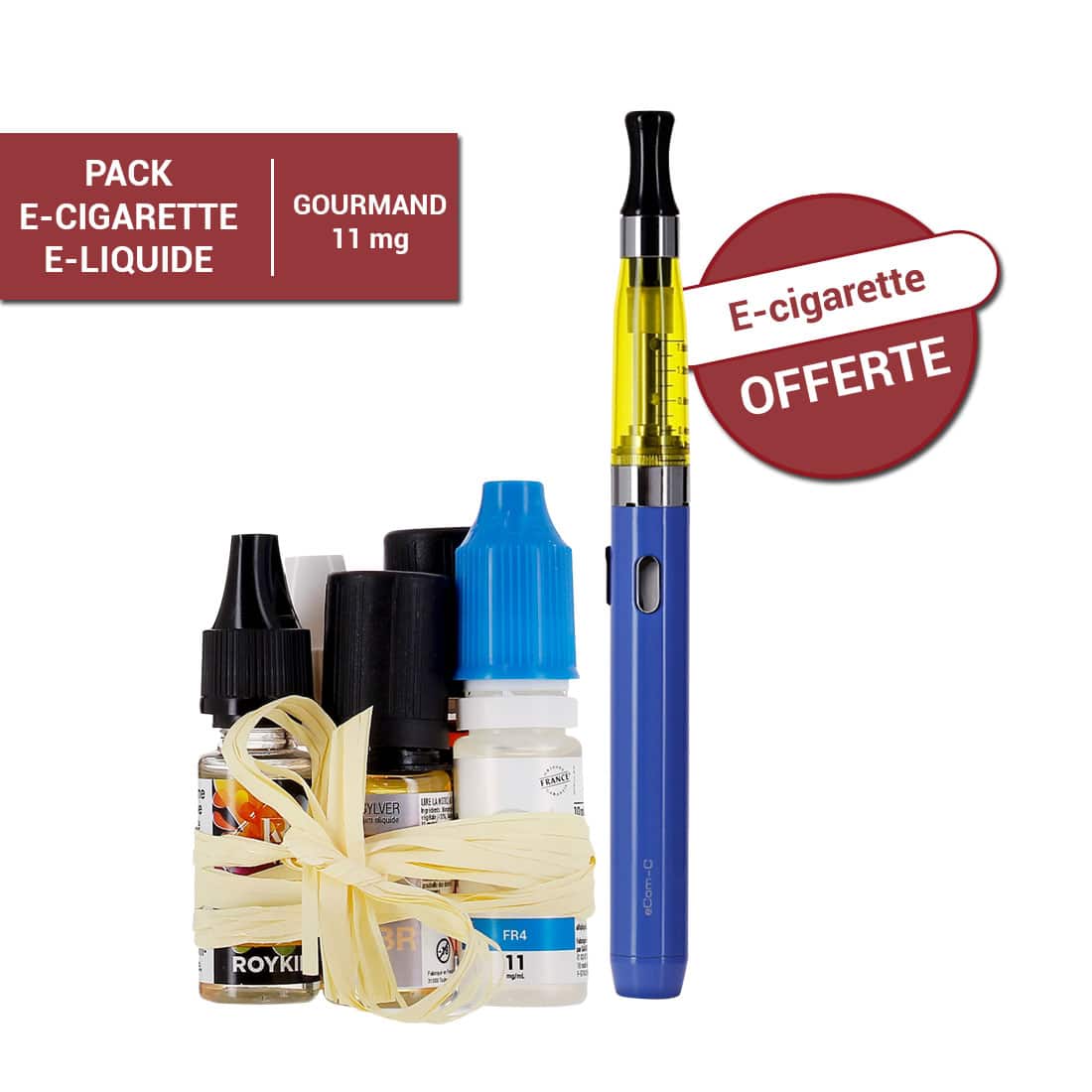 Photo de Pack e-cigarette e-liquide 11 mg Gourmand