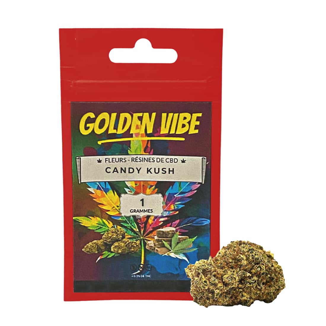 Fleur de CBD Golden Vibe Candy Kush 1g