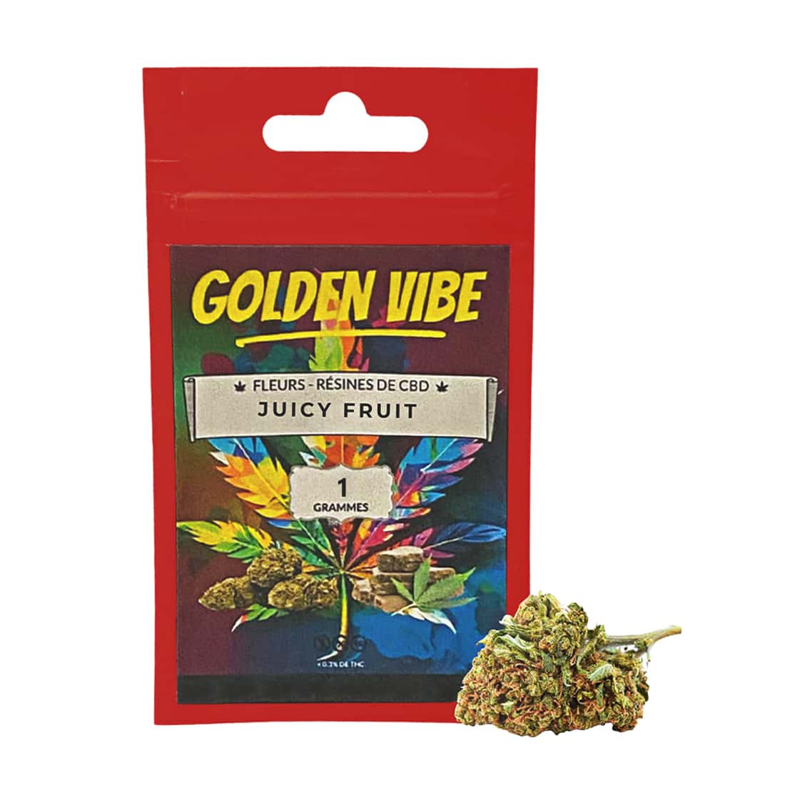 Fleur de CBD Golden Vibe Juicy Fruity 1g
