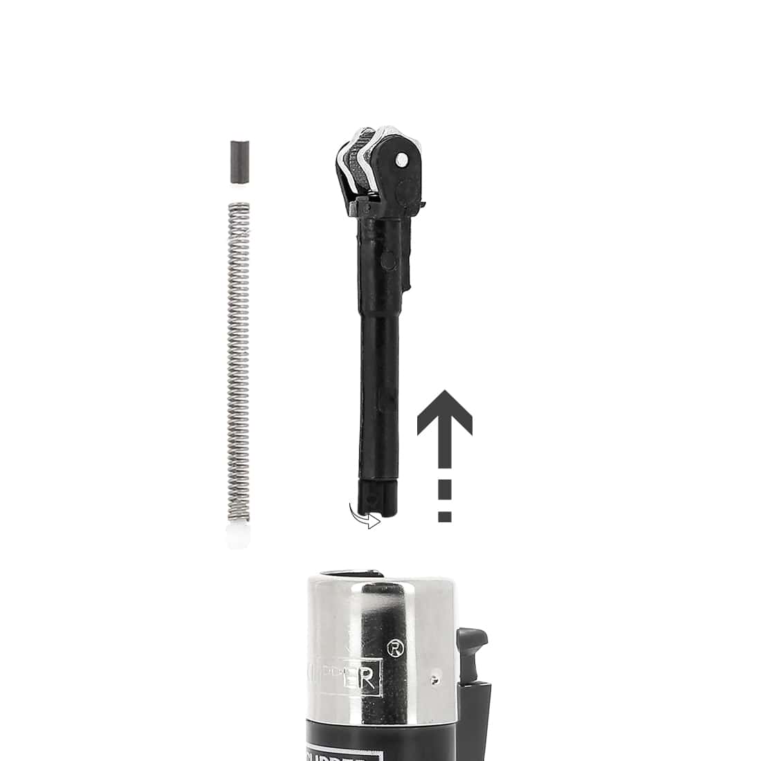 Briquets Clipper Rechargeables Collection Côte D'Azur - Lot De 4, Design Métallisé, Tasseur Intégré