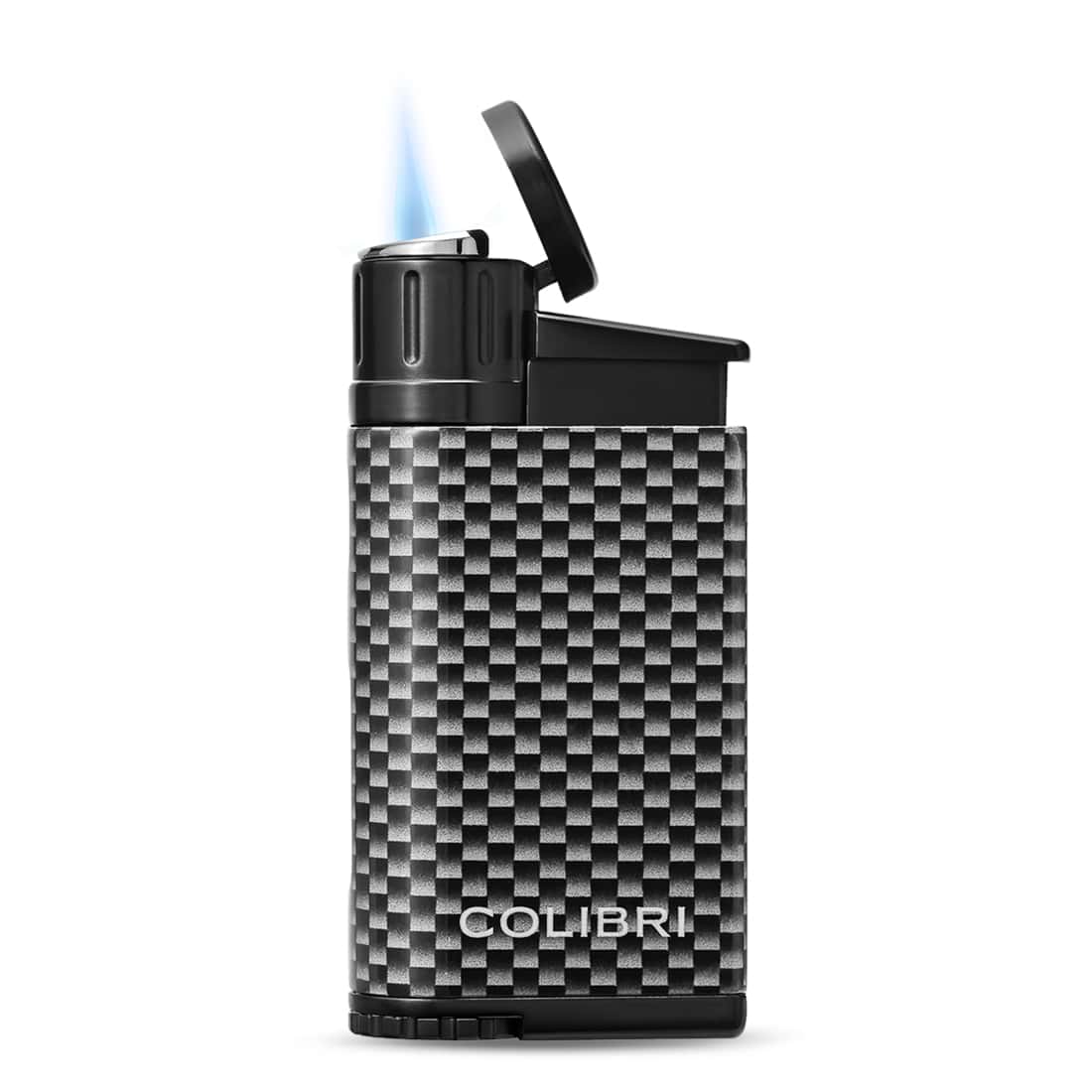 Briquet Temp te Colibri Evo Carbone Blanc Argent 74 40 