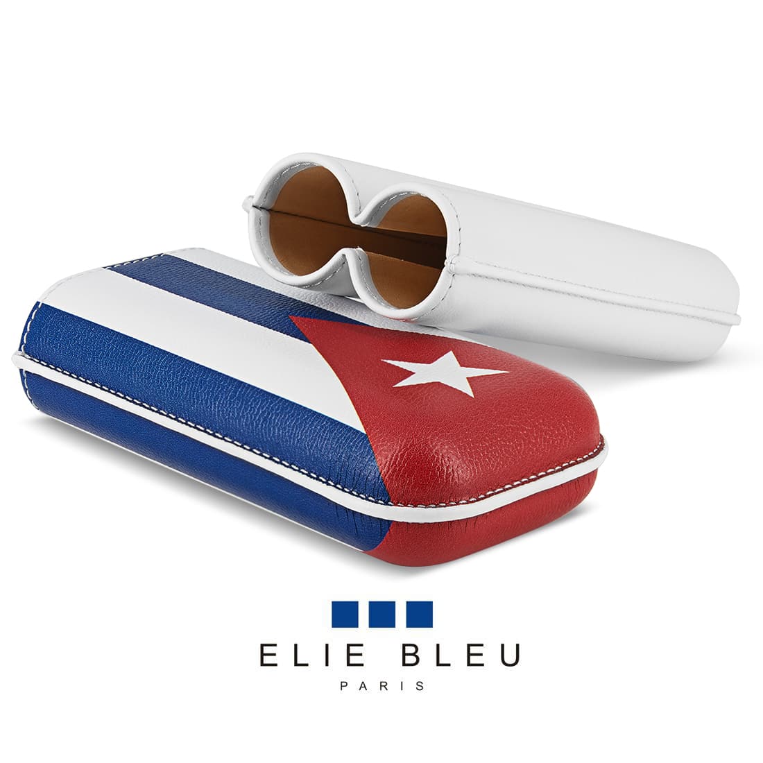 Photo #3 de Etui 2 cigares Elie Bleu Drapeau Cubain