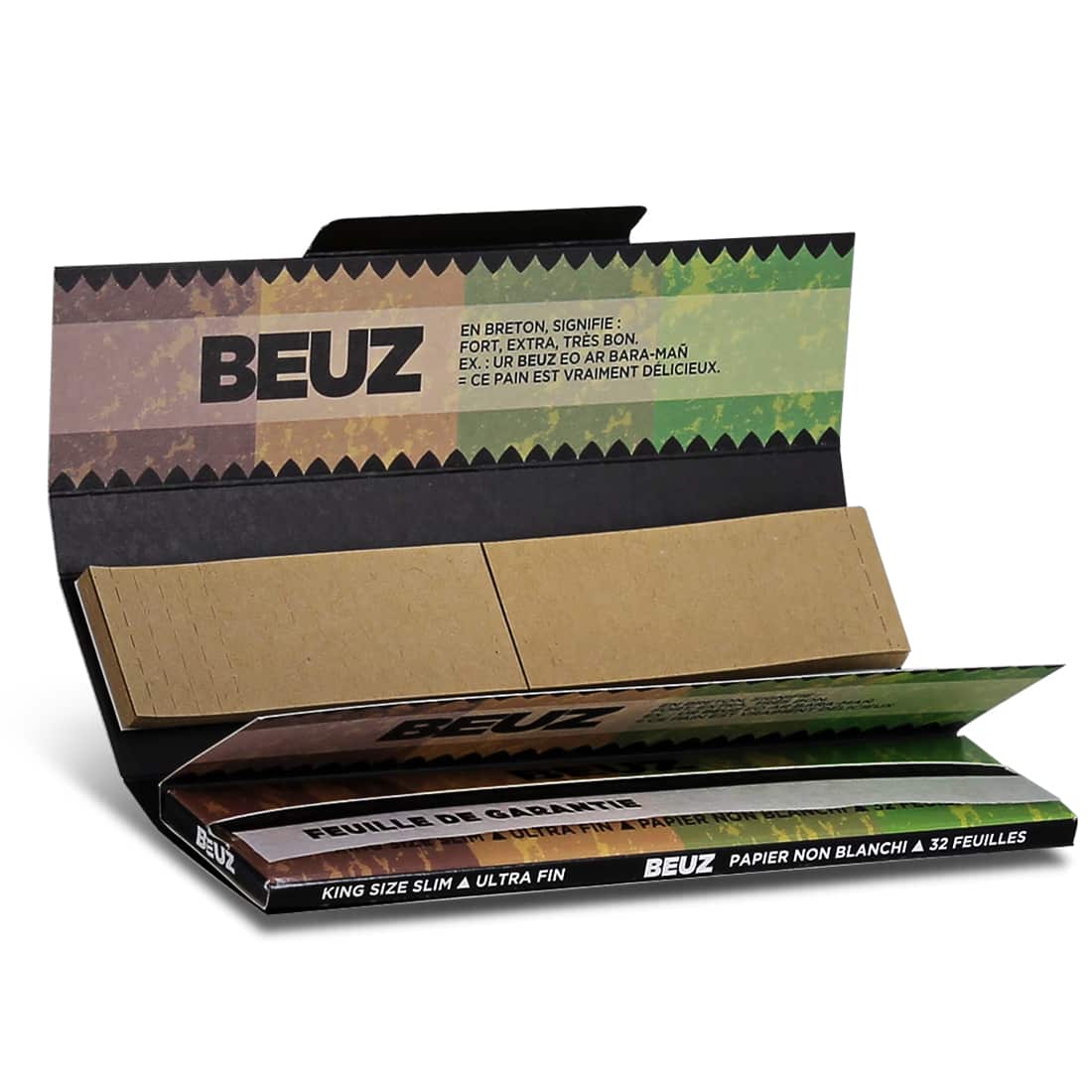 JUST-CLICK - BEUZ – Feuille Slim brown + tips (24pcs/bte)