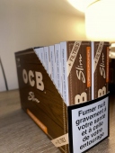Feuille OCB Slim long Virgin + tips - Boite de 32 - Mistersmoke