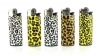 5 briquets Bic mini  pierre dcors Lopard