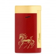 Briquet S.T. Dupont Slim 7 Cheval Rouge et dor
