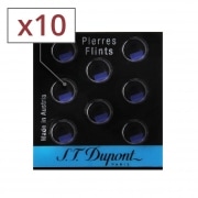 Lot de 10 boites de Pierres  briquet S.T. Dupont Bleues 640