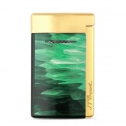 Briquet S.T. Dupont MiniJet G�ode vert et dor�