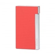 Briquet Cigare Caseti Rouge Textur� et Chrome