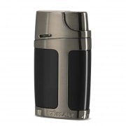 Briquet Tempte Element Double Flamme Noir et Gun