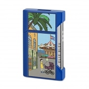 Briquet Flat Flame Carrousel Bleu