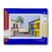 Cendrier Cigare Elie Bleu Porcelaine Maison Cubaine
