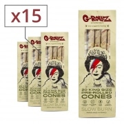 Pack de 15 boites Cones G-Rollz King Size Organic Hemp x 20