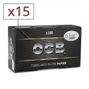 Boite de 100 tubes  cigarette OCB Just Paper avec filtre x 15
