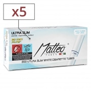 Boite de 200 tubes Matteo Ultra Slim x 5