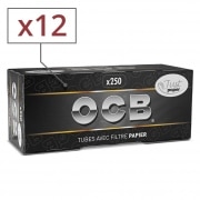 Boite de 250 tubes  cigarette OCB Just Paper avec filtre x 12