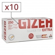 Boite de 250 tubes Gizeh Silver Tip Extra x 10