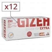 Boite de 250 tubes Gizeh Silver Tip Extra x 12