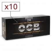 Boite de 250 tubes  cigarette OCB avec filtre x 10