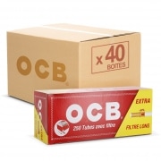 Carton 40 Boites de 250 tubes OCB Extra Rouge