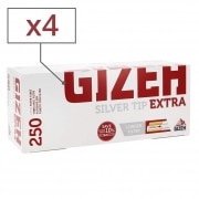 Boite de 250 tubes Gizeh Silver Tip Extra x 4