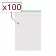 Lot de 100 sachets Zip 60 x 80 mm Liser Vert