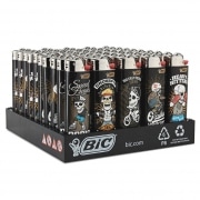 50 Briquets Bic Maxi  pierre Rider Skull