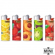 5 Briquets Bic mini  pierre Multifruit