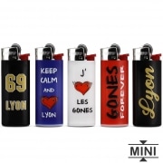 5 briquets Bic mini � pierre Lyon