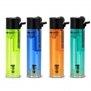 Briquet jetable color� transparent x 4