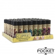 Briquet Clipper Classic Pocket Astro Sport x 48