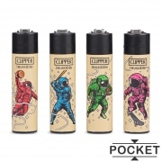 Briquet Clipper Classic Pocket Astro Sport x 4