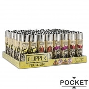 Briquet Clipper Classic Pocket King Safari x 48