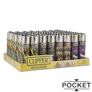Briquet Clipper Classic Pocket Neon 6 CBD x 48