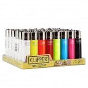 Briquet Clipper Couleurs Unies x 48
