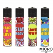 Briquet Clipper Micro Hippie Mind x 4